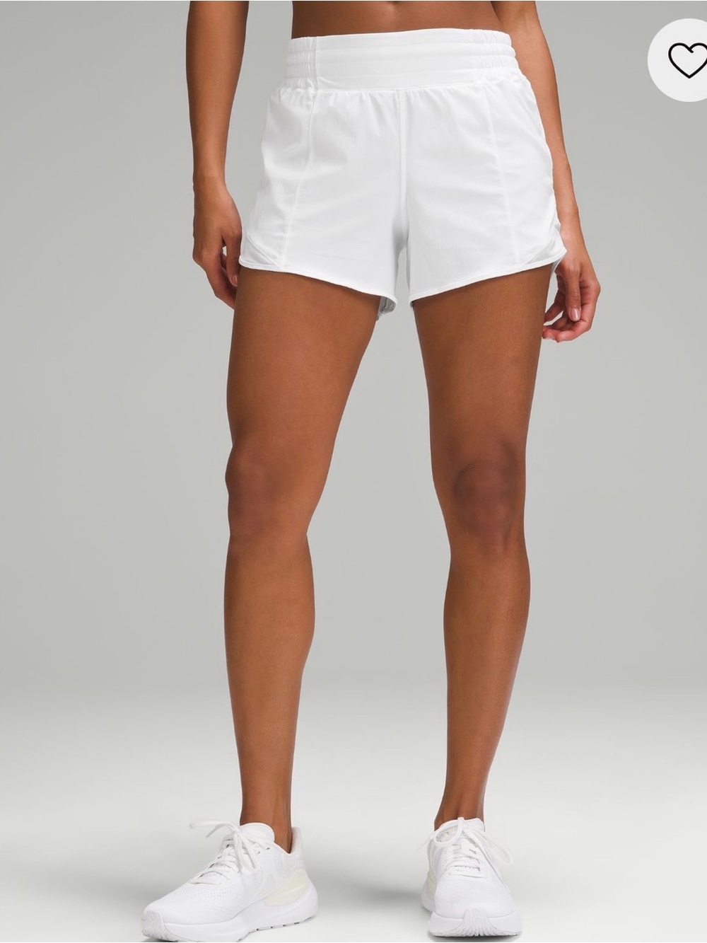 lululemon athletica white hotty hot short 4”